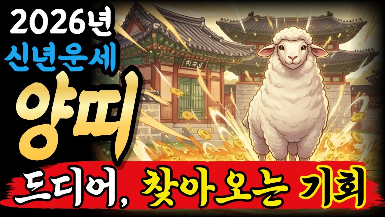 2026년 양띠 운세가 심상치 않습니다 평생 한 번 올 기회입니다