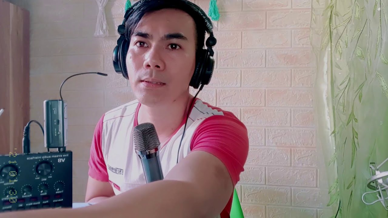 Micro karaoke không dây kết hợp với sound card V8