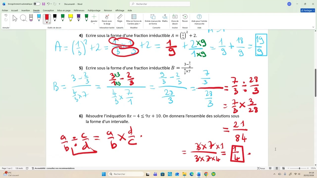 Exercice - Questions diverses  - Devoir commun seconde