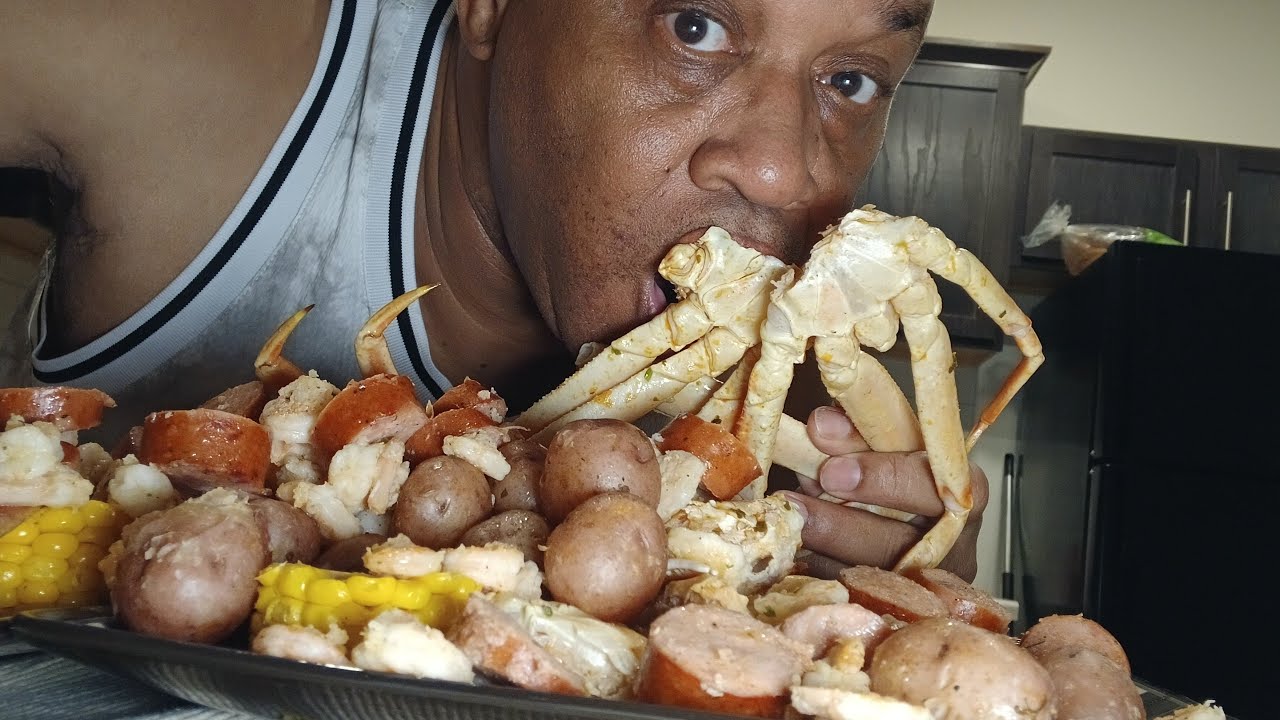 Snow crab shrimp cajun sausage mukbang