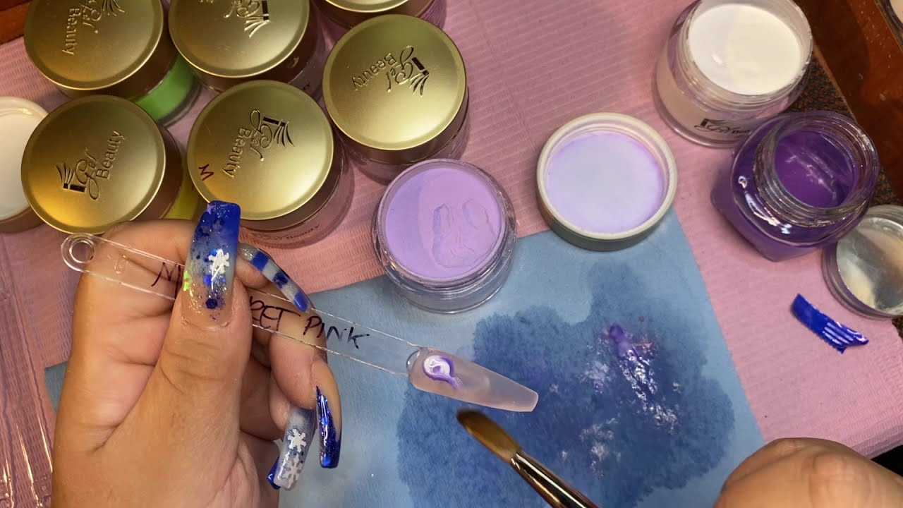 How to work with igel beauty marbled  dip and dap acrylics