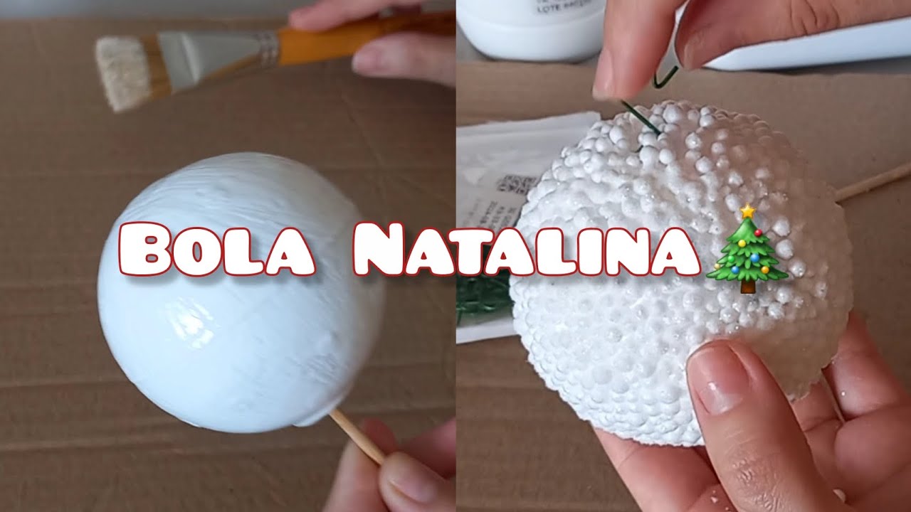 DIY: Como Fazer Bola de Natal com Isopor e Glitter | Decoração Natalina Fácil e Barata 2025 
