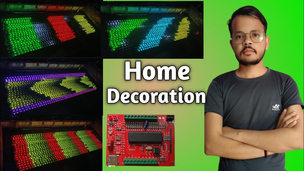 Pixel Led Home Decoration | 20 Port Jinix Controller Desing | Parallel Controller | Atul Light House