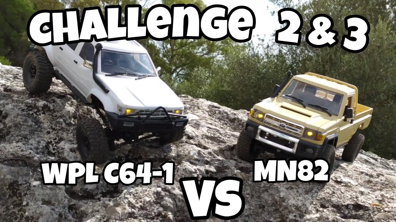 MN82 VS WPL C64-1 STOCK COMPARISON - ROCK CRAWLING - TRAIL