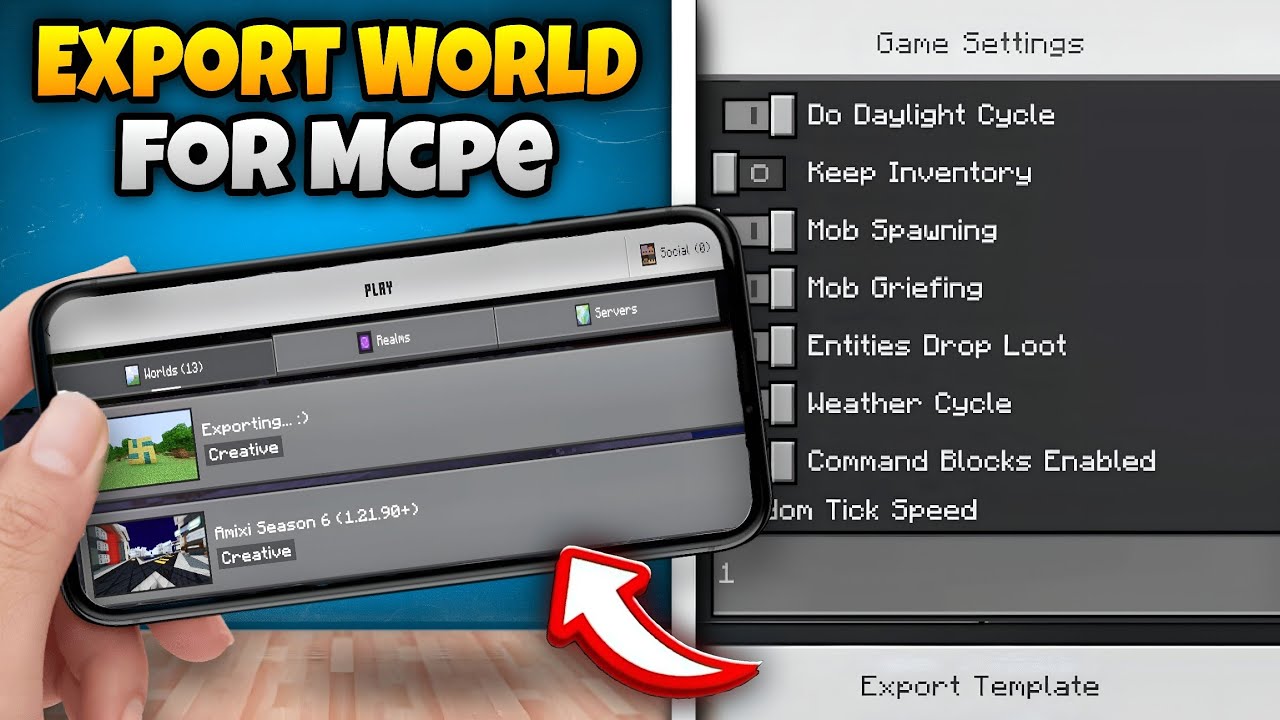 How To EXPORT Minecraft WORLD 😍 | How to make World Backup in Minecraft 1.21 | SmasherYT