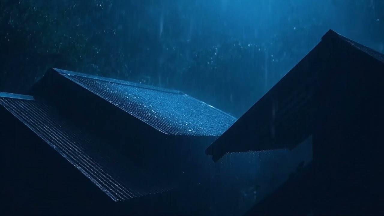 Heavy Rain Crashing Around a Hidden Forest Shelter