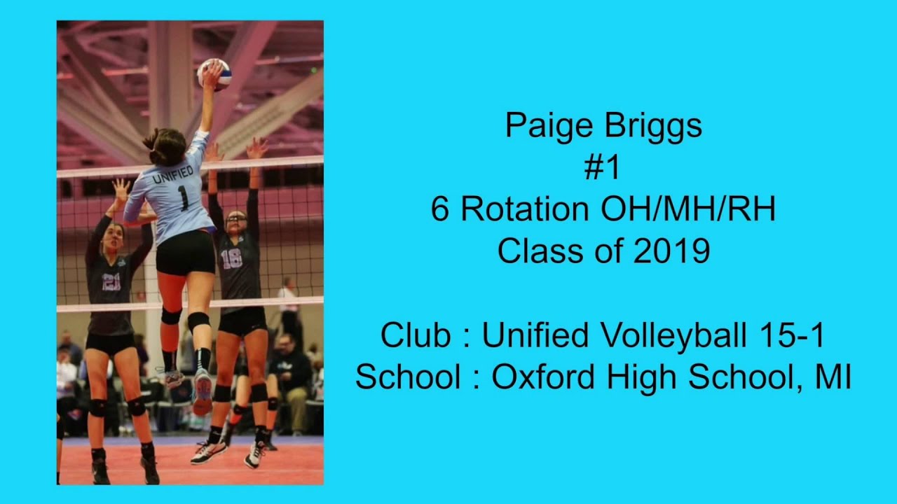 Paige Briggs Volleyball Highlights 2016 Unified Volleyball 15-1