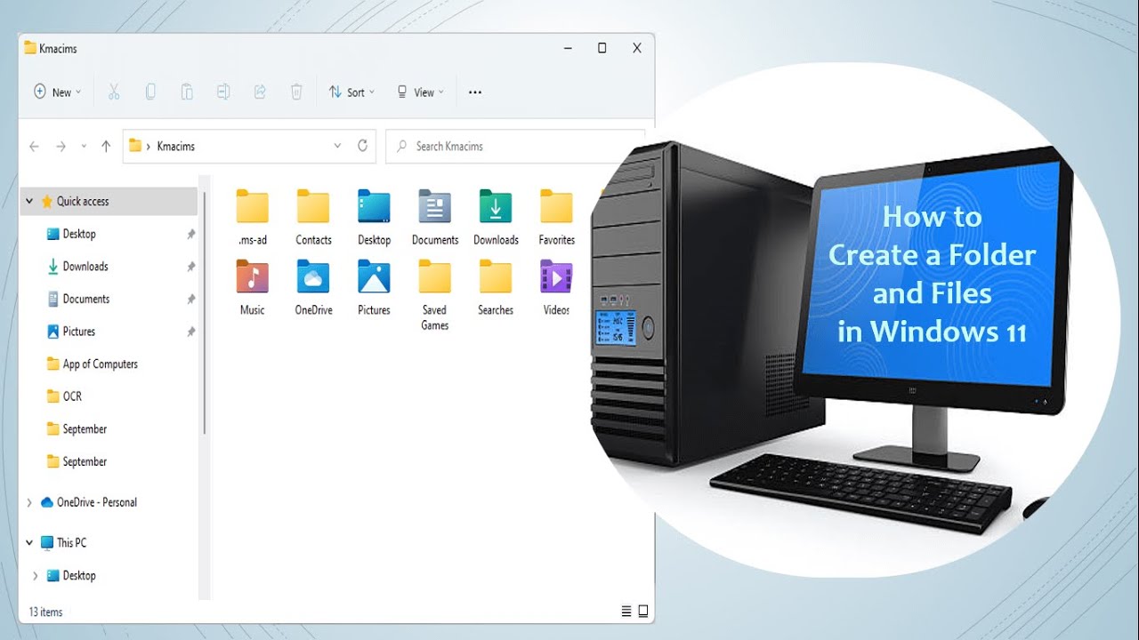 How to Create a Folder and Files in Windows