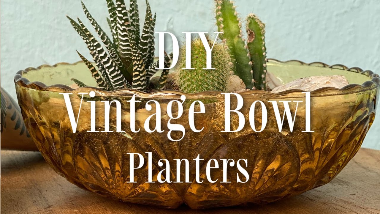 Thrift DIY | Home Decor | DIY Glass Bowl Planters | Vintage Bowls & Indoor Plants