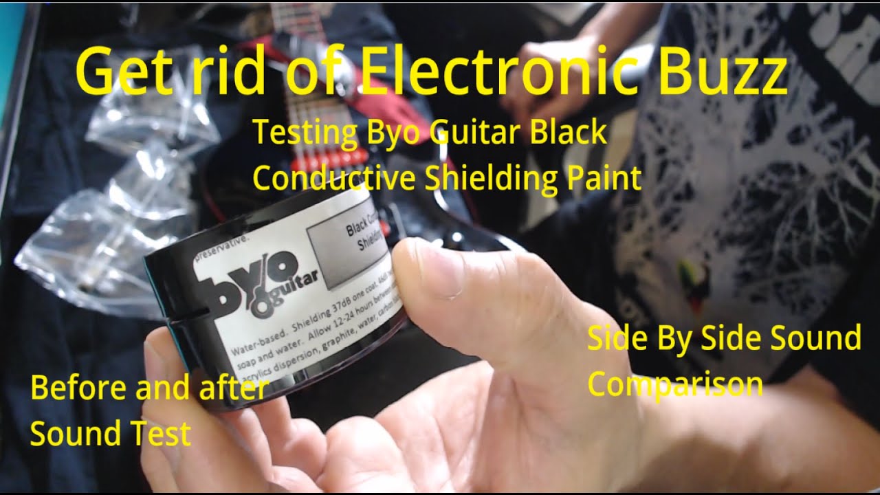 Get rid of your Guitars Electronic Buzz with Byo Guitar Black Conductive Shielding Paint