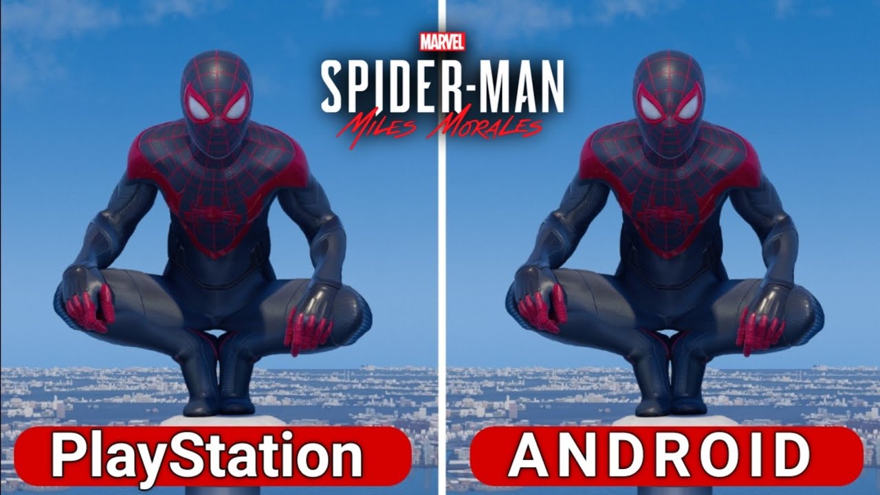 Spider-Man Miles Morales PS5 vs Android - Combat & Swinging Comparison