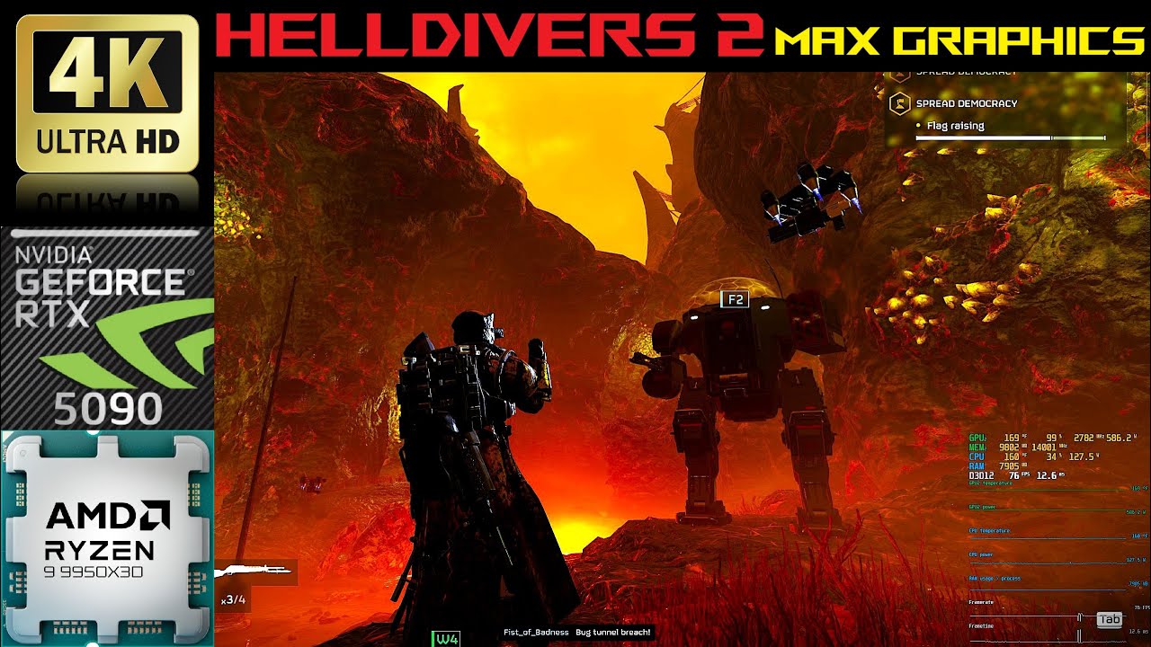 [4K] HELLDIVERS 2 - Nvidia RTX 5090 AMD Ryzen 9950x3D #gaming #helldivers2 #viral #4k #fyp #pcgaming