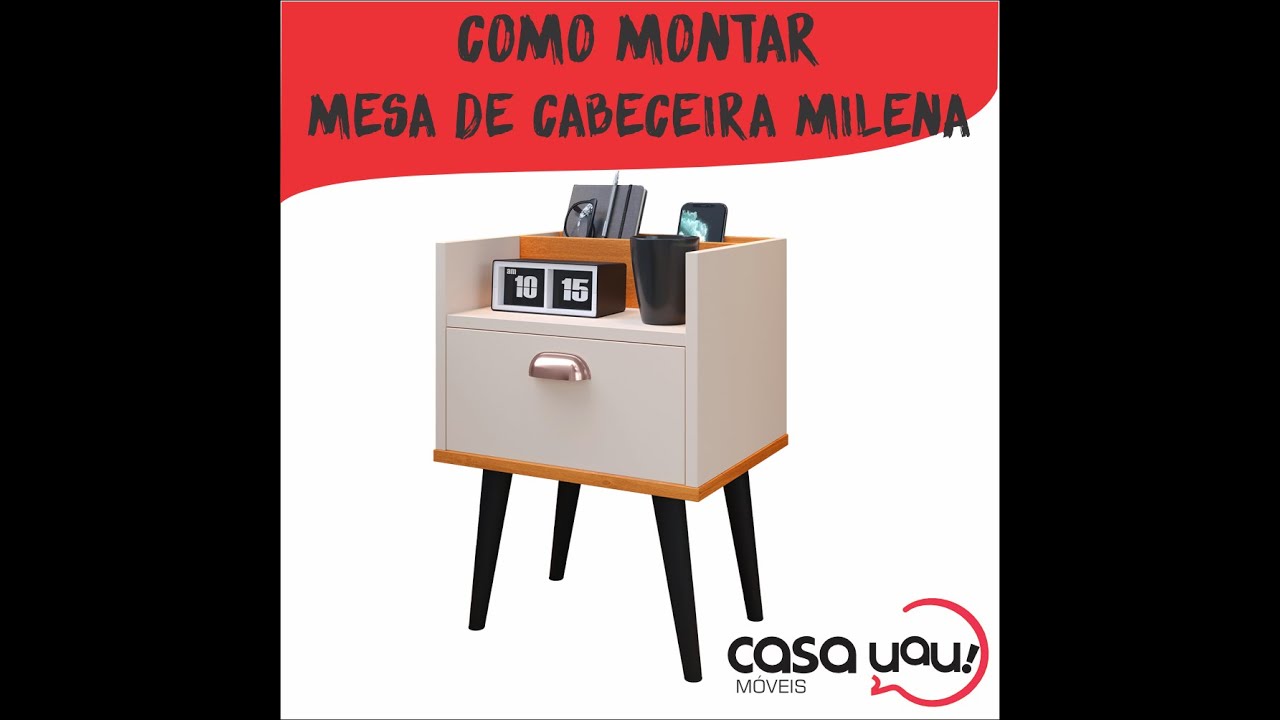 COMO MONTAR Mesa Cabeceira Milena   CASA UAU