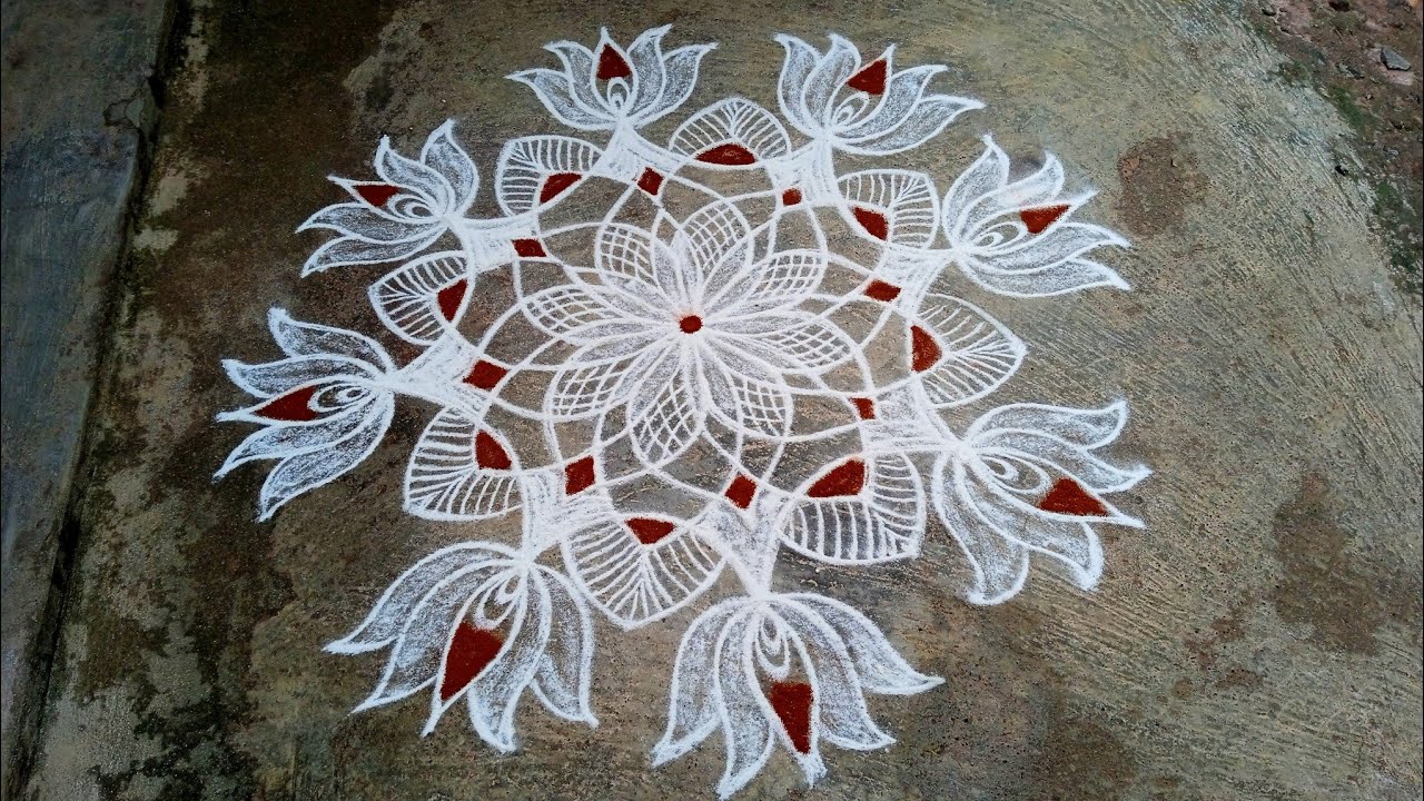 Thai madham kolam / easy muggulu / simple rangoli / padi kolam / pandaga muggulu / tamizhar rangoli