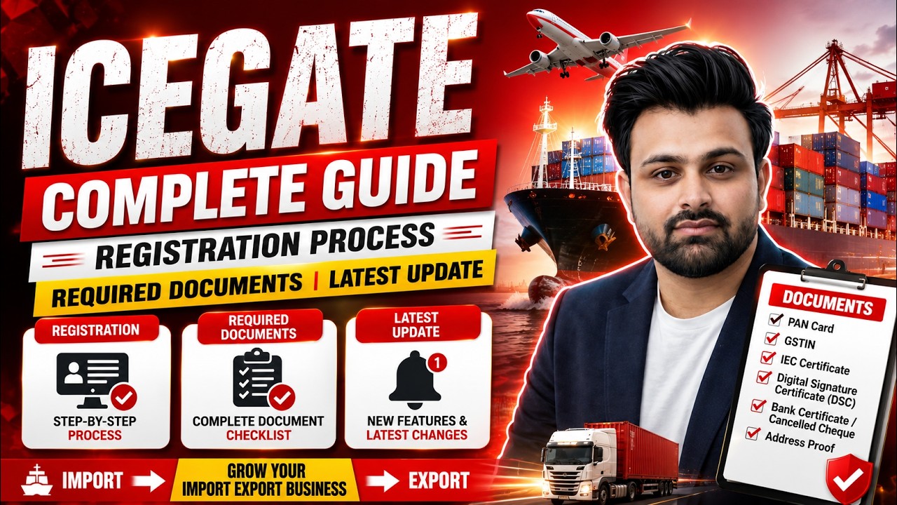 ICEGATE Registration 2026 Full Process Required Documents +Latest Update $ Step By Step Registration
