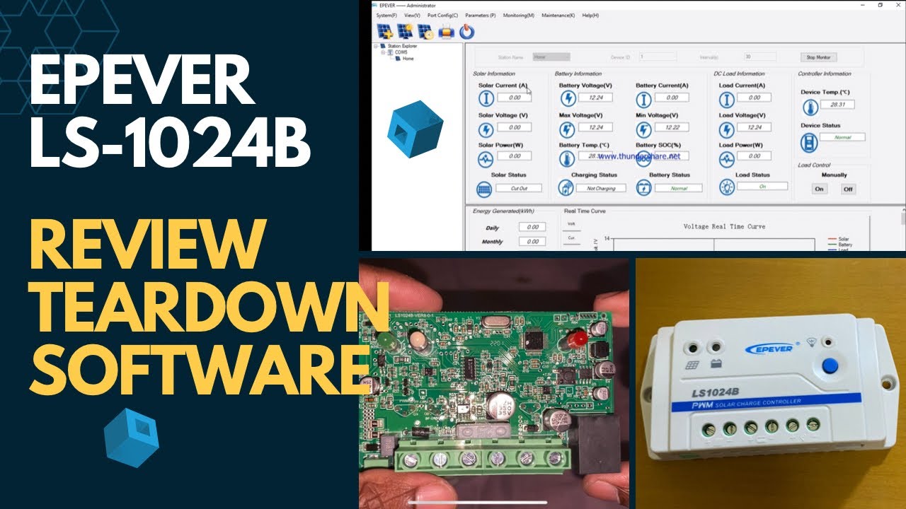 EPSolar EPEver Landstar LS-1024B PWM Charge Controller-Review, Teardown, PC Software Setup