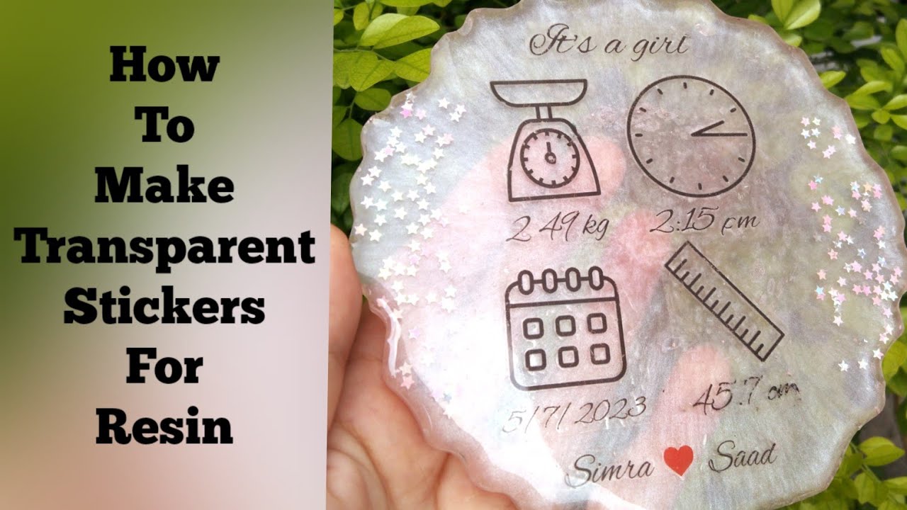 Transparent Stickers For Resin | Resin Art Tutorial | Resin Art For Beginners | राल कला