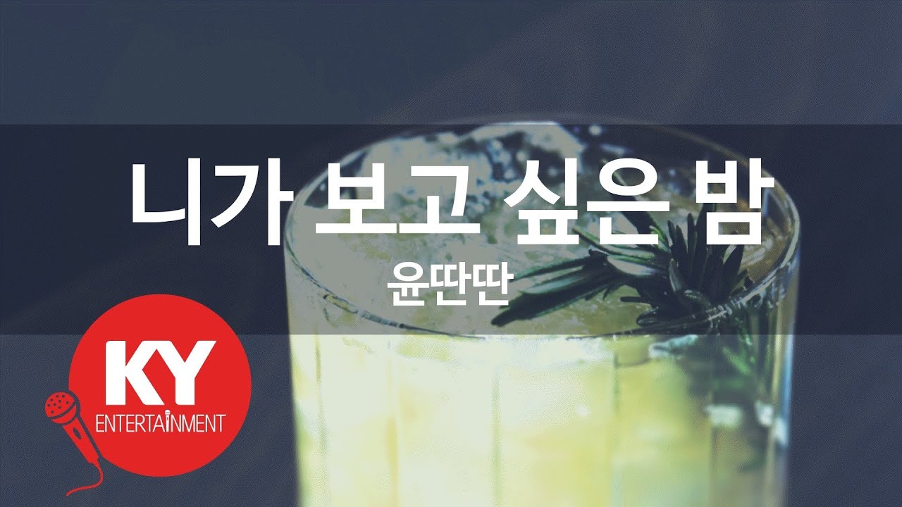 니가 보고 싶은 밤 - 윤딴딴 (KY.76323) [KY 금영노래방] / KY Karaoke
