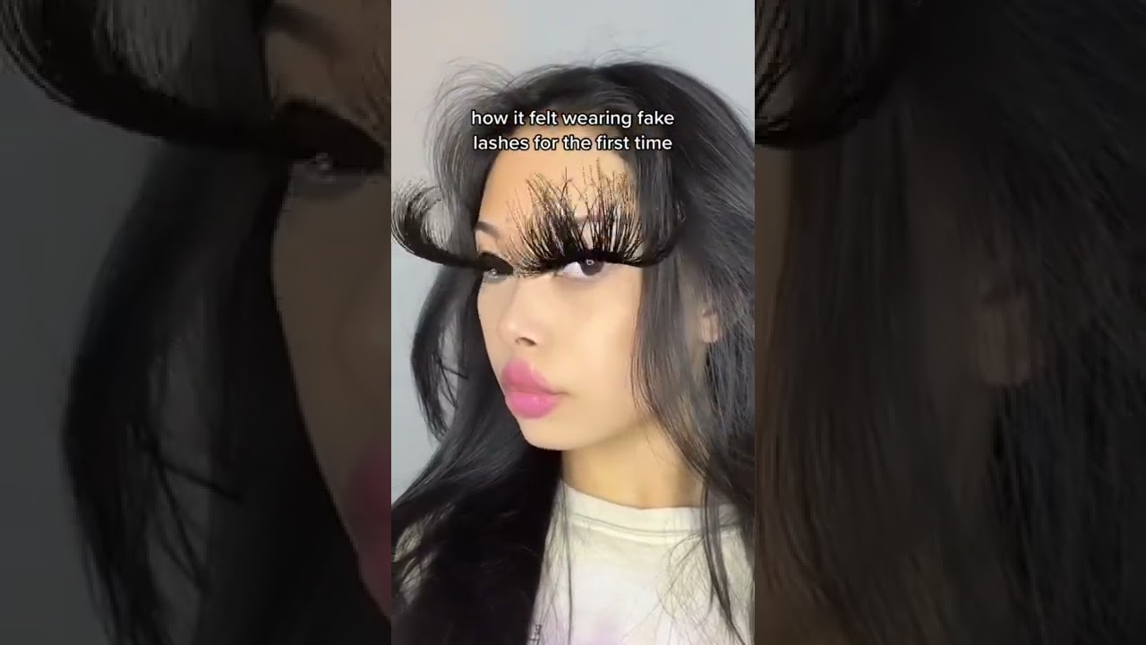 how it felt wearing fake eyelashes for the first time