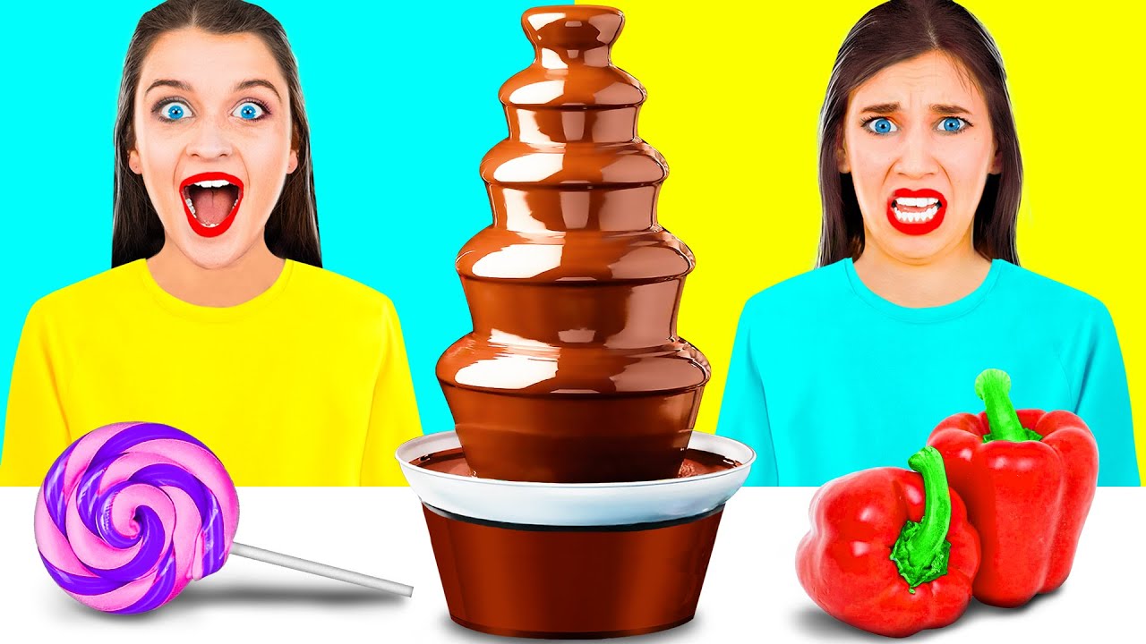Шоколадный Фонтан Челлендж | Смешные Рецепты с Едой от Choco DO