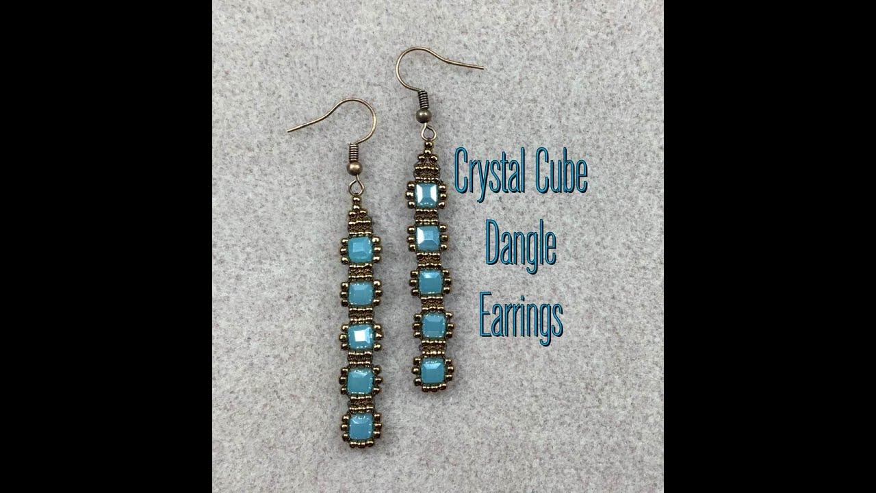 Easy Crystal Cube Earring Tutorial