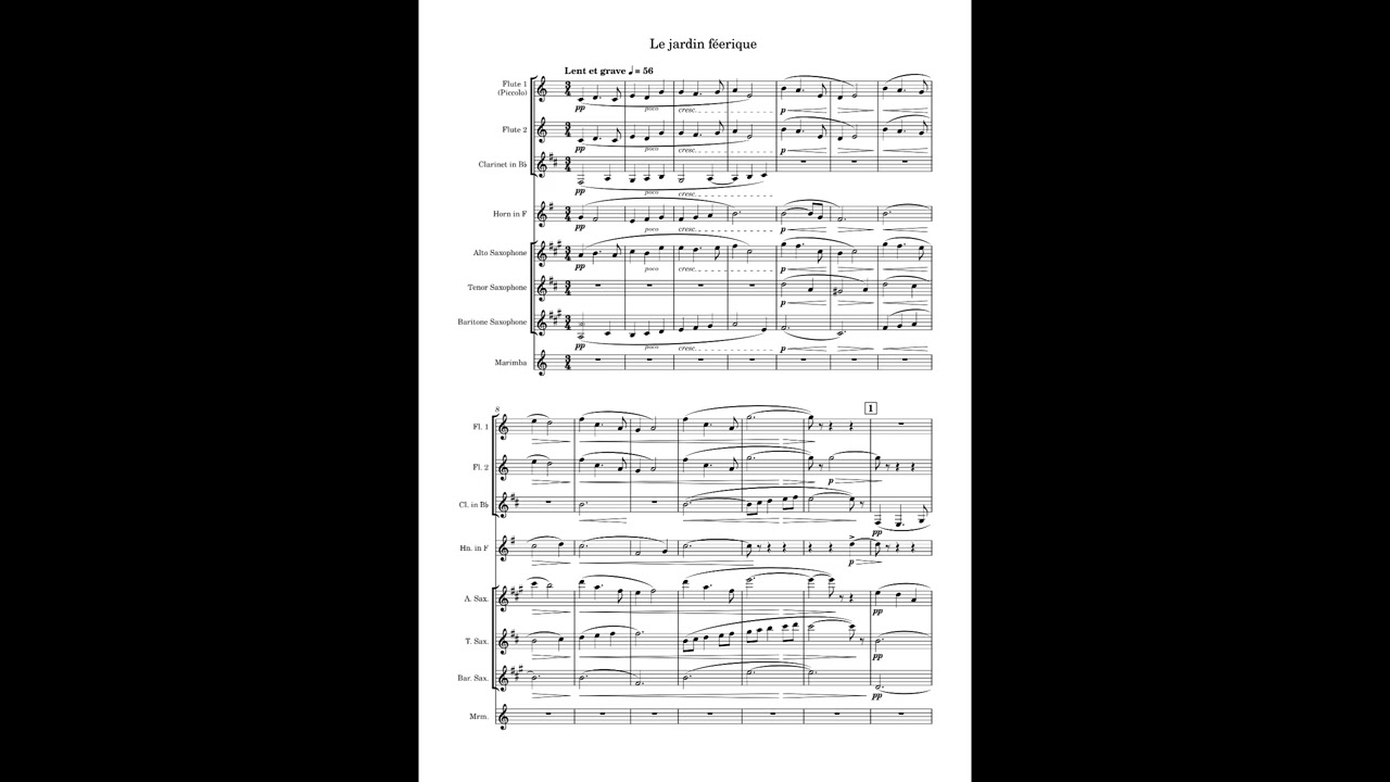 【混合八重奏】「マ・メール・ロワ」より　妖精の園(ラヴェル) Ma Mère l'Oye (Maurice Ravel)【管打八重奏】