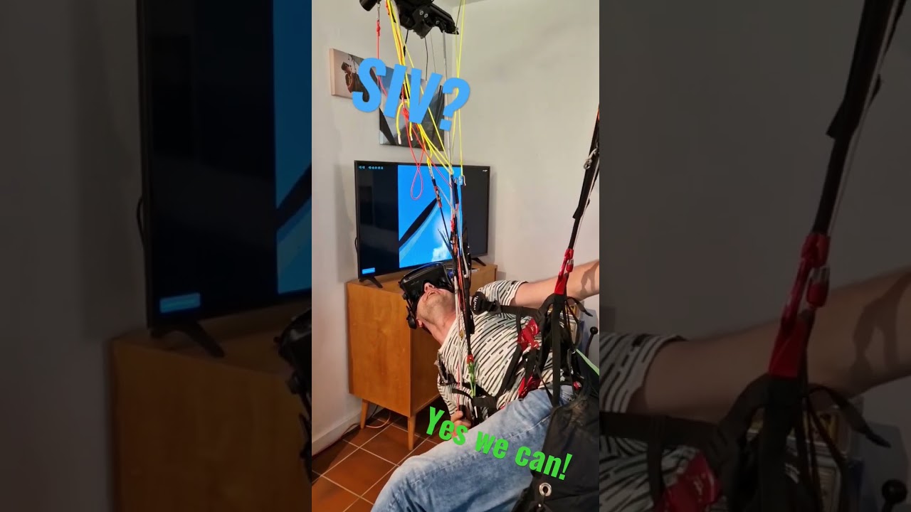 Paragliding SIV/Acro in our simulator. World's first! #paragliding #acroparagliding