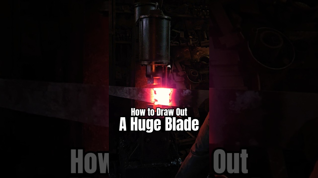 How to Draw Out a HUGE Blade- Blacksmithing Tips #68