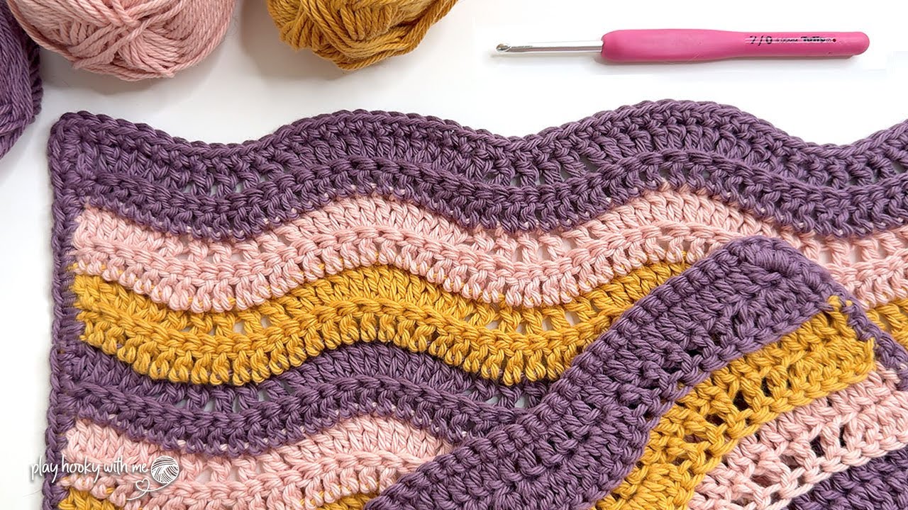My NEW Favorite Ripple Crochet Stitch! 🧶 Easy 2-Row Repeat ✔️