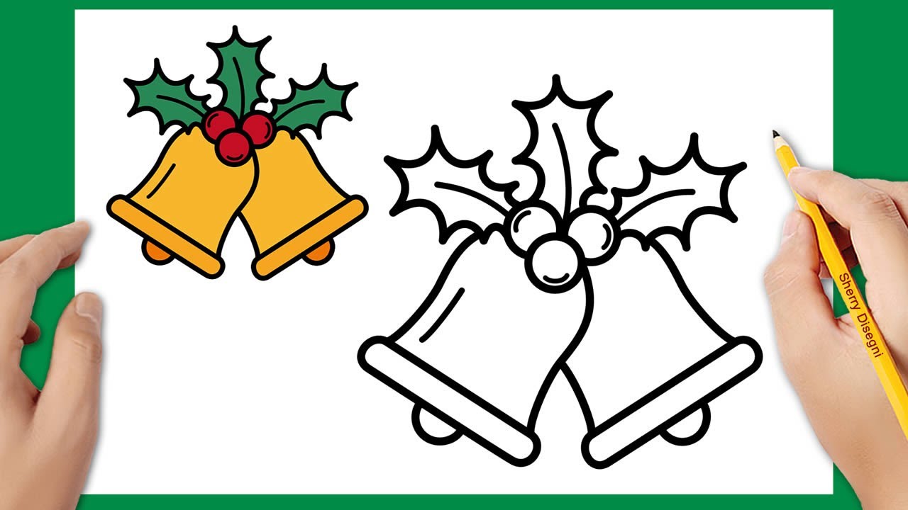 Come disegnare una campana di Natale | Disegno di Natale