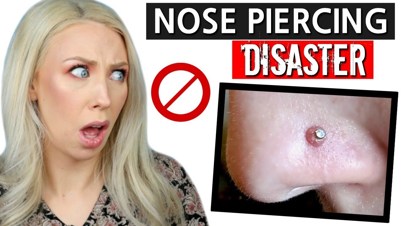 NOSE PIERCING DISASTER!  PIERCING STORYTIME:  The Time I Got My Nose Pierced!  Nose Piercing Bump