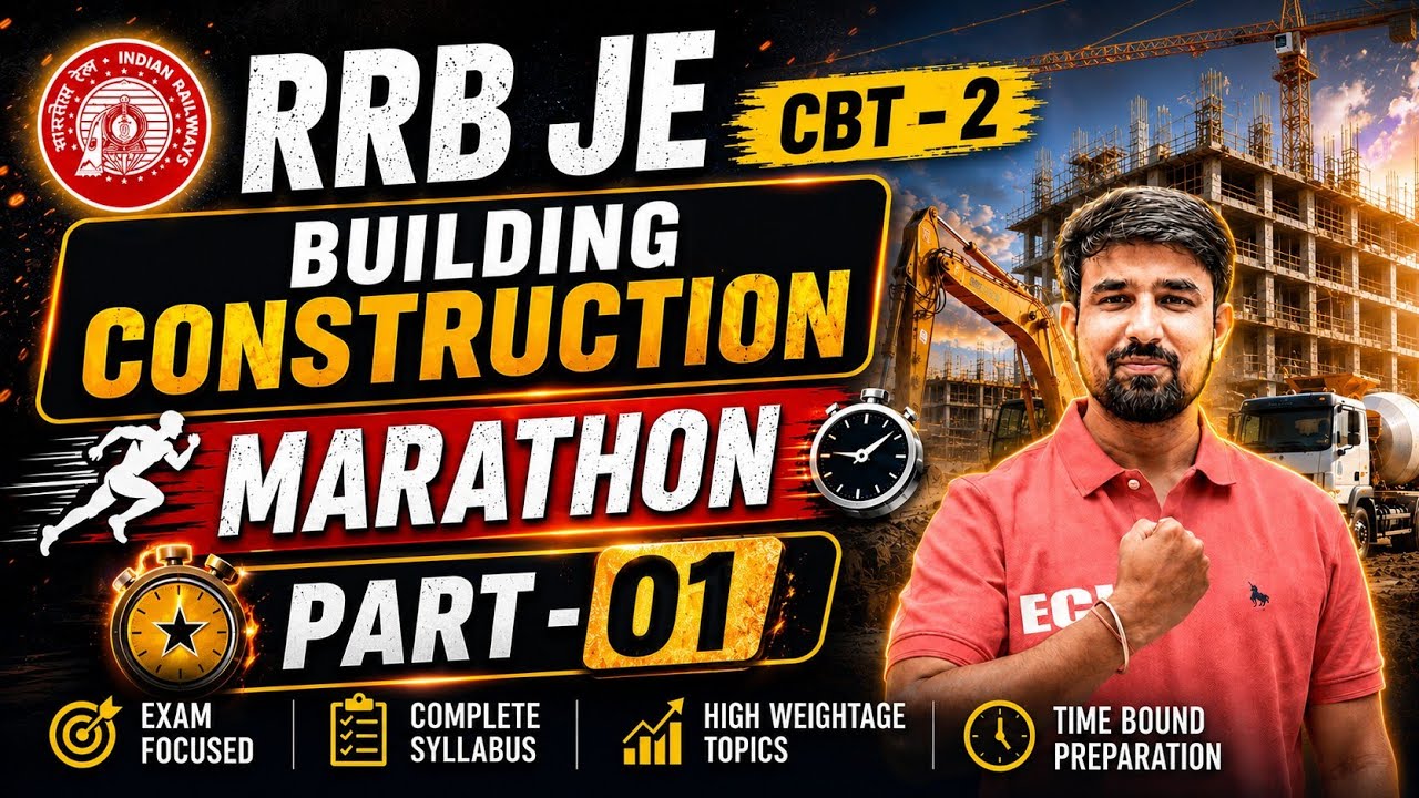 RRB JE CBT 2 | Building Construction | Maintenance in ONE SHOT | RRB JE Civil