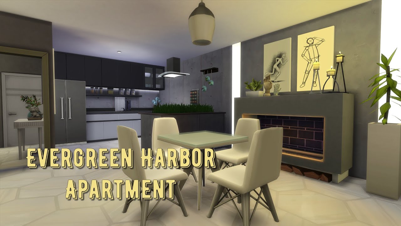 The Sims 4 | Small Evergreen Harbor Apartment | Stop Motion | No CC