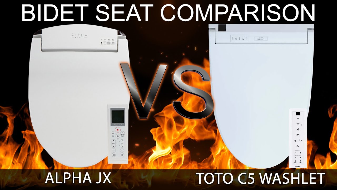 Alpha JX VS TOTO C5 WASHLET Bidet Toilet Seat Comparison | BidetKing.com
