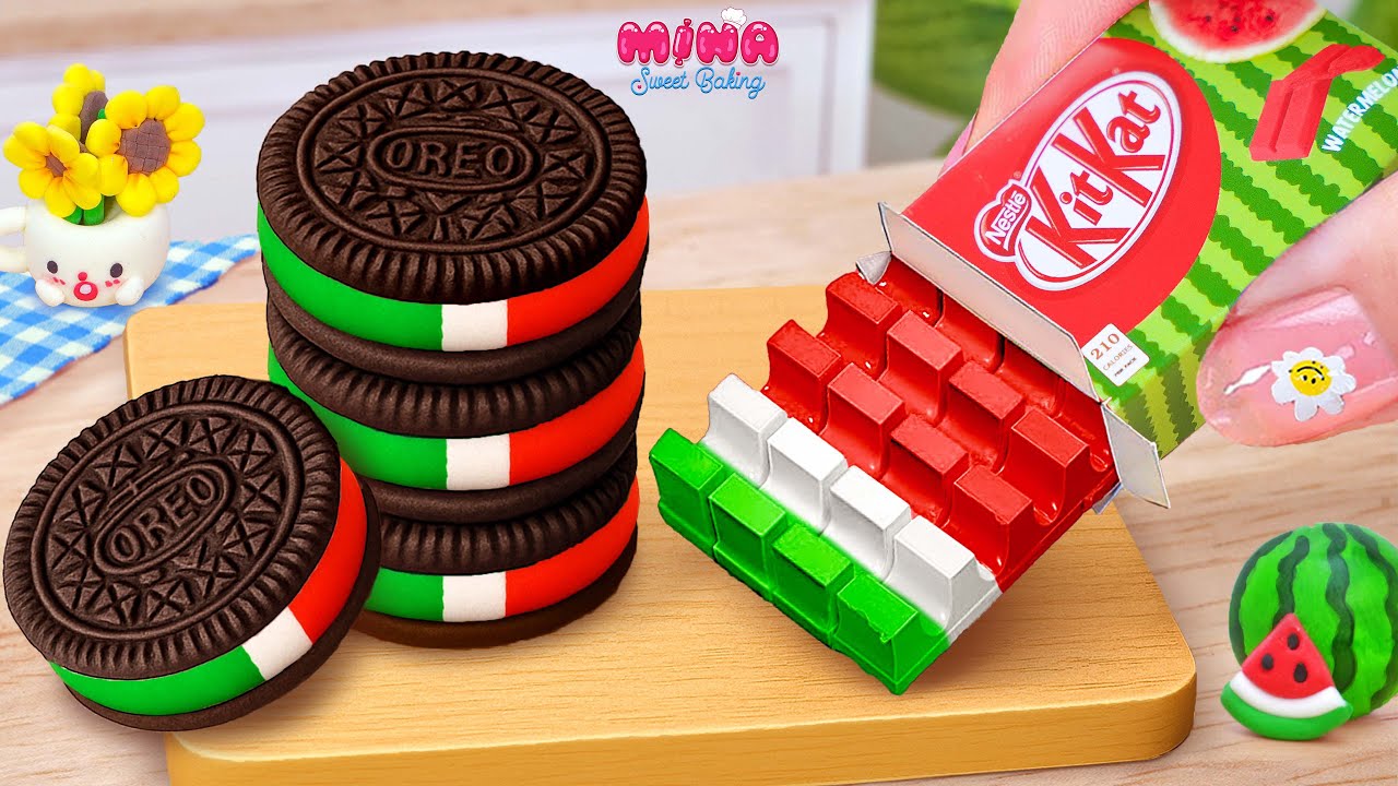 🍰Delicious Watermelon KitKat vs Oreo Cake🍰Mini Colorful Chocolate Cake Battle | Mina Sweet Baking