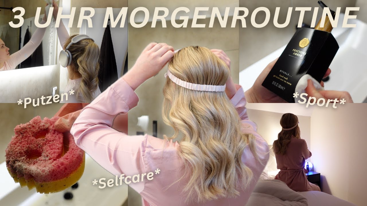 3 UHR MORGENROUTINE | Sport, Putzen & Selfcare 🧖🏼‍♀️