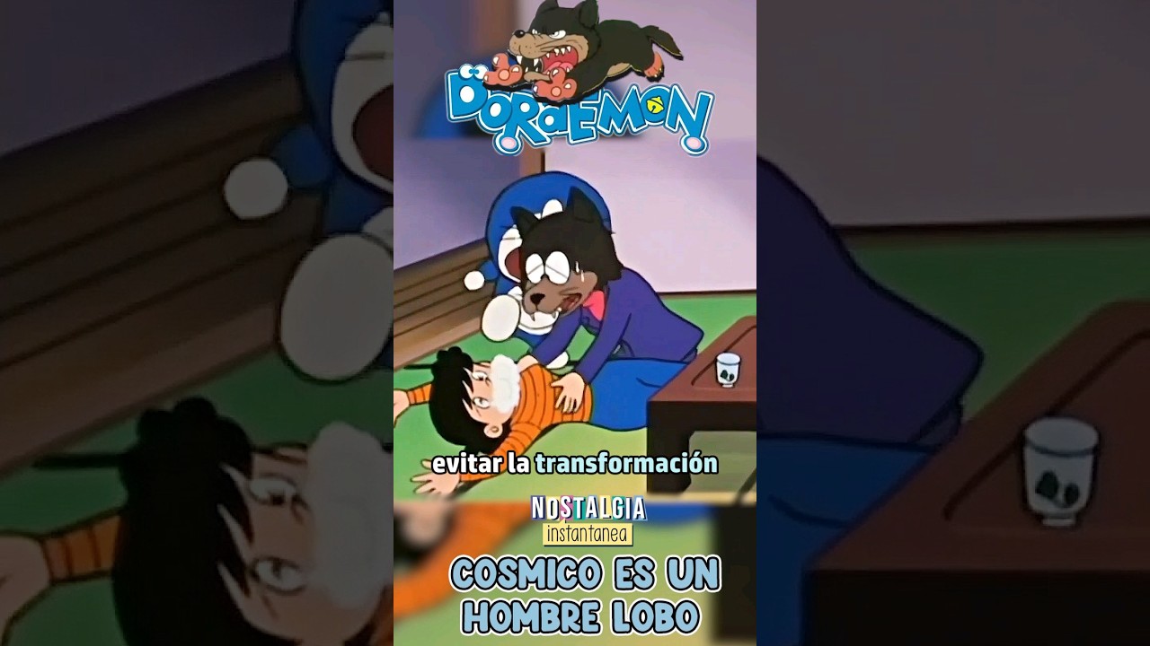 🐺Su MAM&Aacute; es un LOBO🌕 | Doraemon #shorts  😂