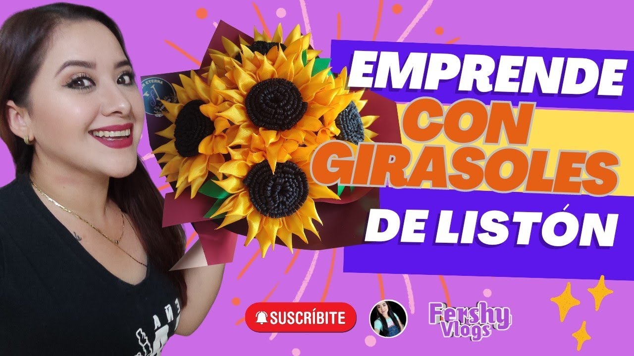Tutorial | Cómo hacer un Girasol de Liston | Perfecto | Un negocio fácil de Emprender | Regalos.