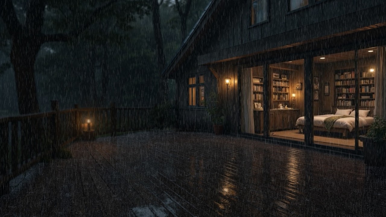 Night Rain In The Deep Forest 🌧️ | Deep Sleep In Cozy Dark Room With No Ads And Stress Relief
