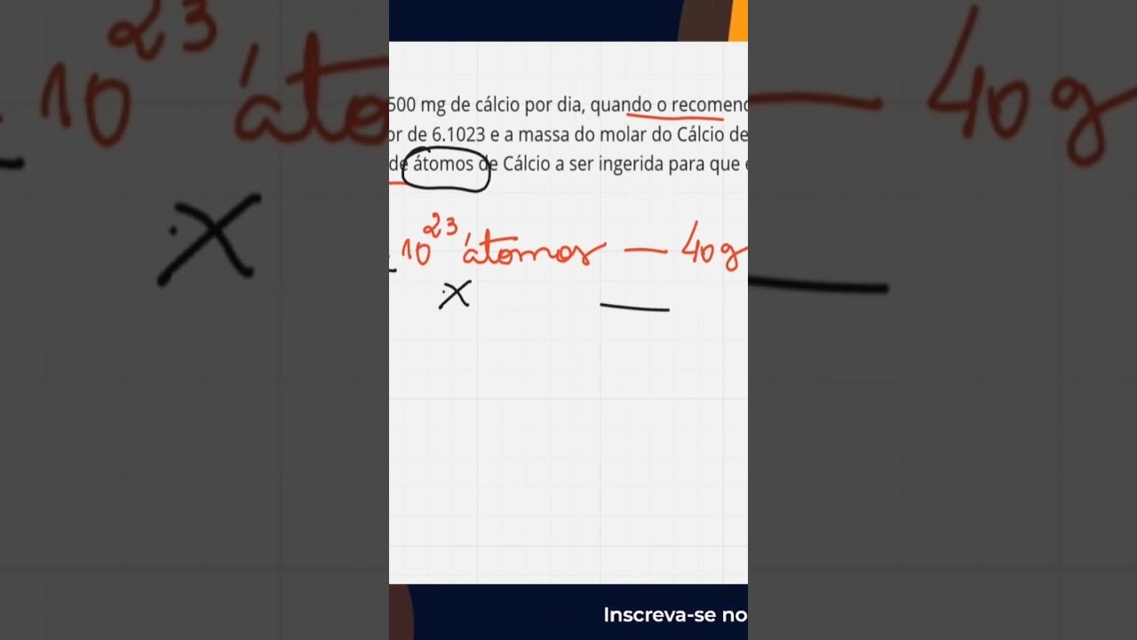 Constante de Avogadro - Química #numerodeavogadro #enem #professor #aulasdequimica
