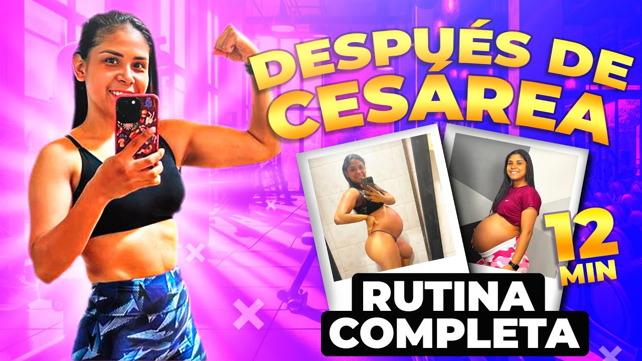 EJERCICIOS #POSTCESÁREA 🔥 🙋🏻‍♀️ 12 MIN - desde los 2 meses *Rutina Post parto*