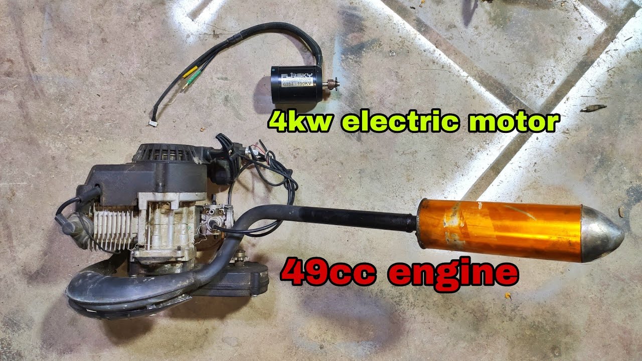 Convert 49cc motorcycle into electric motor cycle