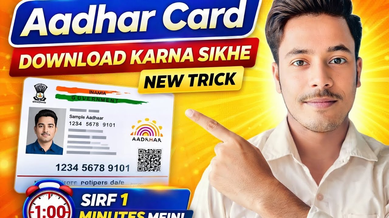 Aadhar Card Download Ka New Tarika 2026 | Aadhar Card download kaise kare | uncutmani tech 