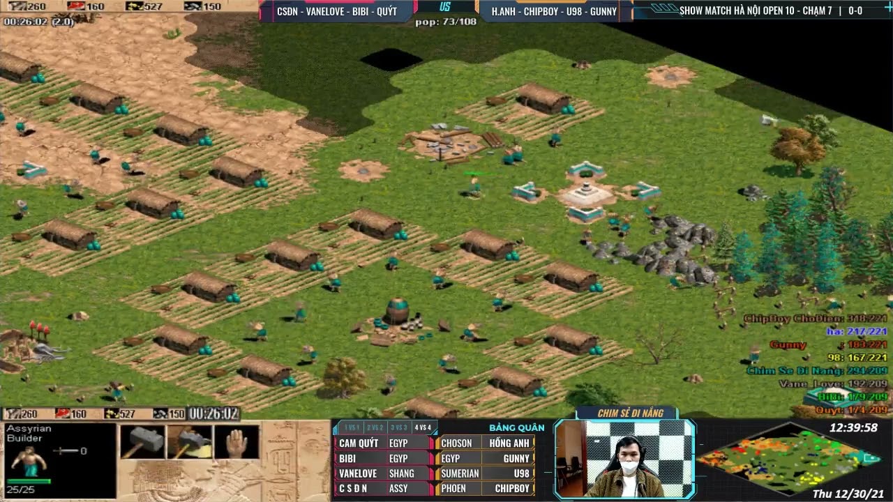 4-4 Random - Chim Sẻ Đi Nắng, Bibi, Quýt, Vanelove Vs HA, Chipboy, U98, Gunny - Chạm 7 [30-12-2021]