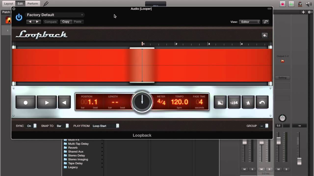 Behringer FCB1010 and Mainstage 3 - Loop / Delay Pedal