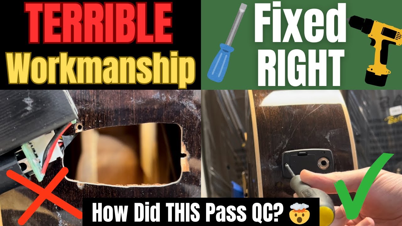 Electro Acoustic Guitar Preamp Repair | Fixing Terrible Workmanship & Poor Quality