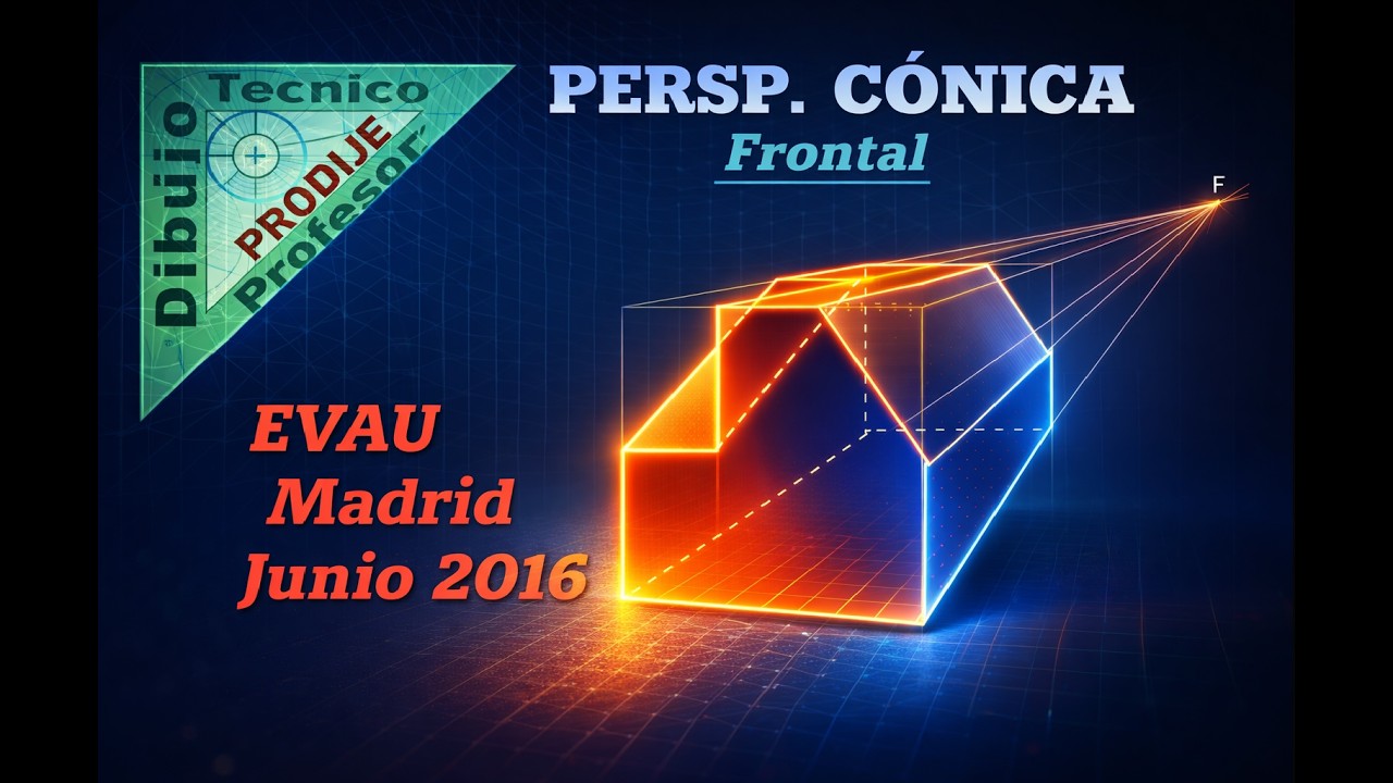 Perspectiva cónica frontal. 3.-  EVAU MADRID JUNIO 2016. Dibujo técnico