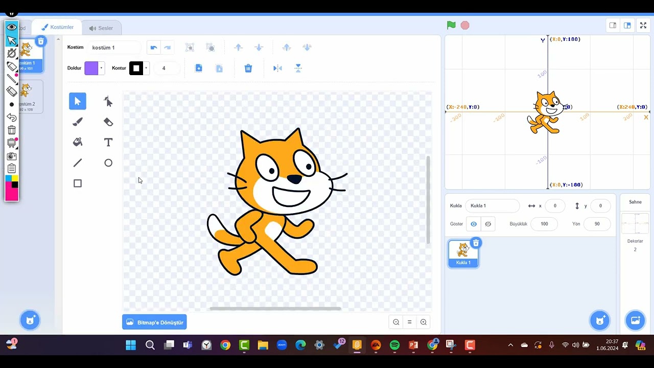 Bilişim Teknolojileri ve Yazılım dersi 2.Dönem 2.Yazılıya hazırlık Scratch anlatımı - 1