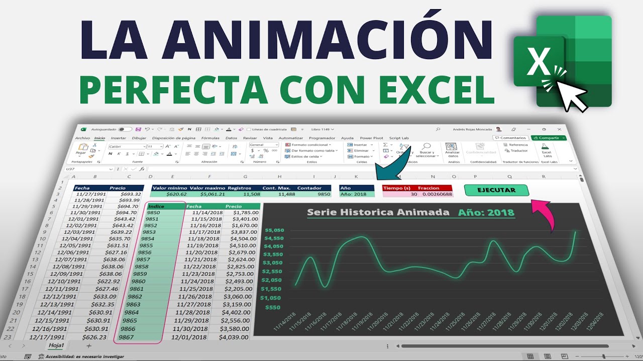 Descubre el Método Perfecto para Animar Series Históricas con Excel (Animación de Gráficos)