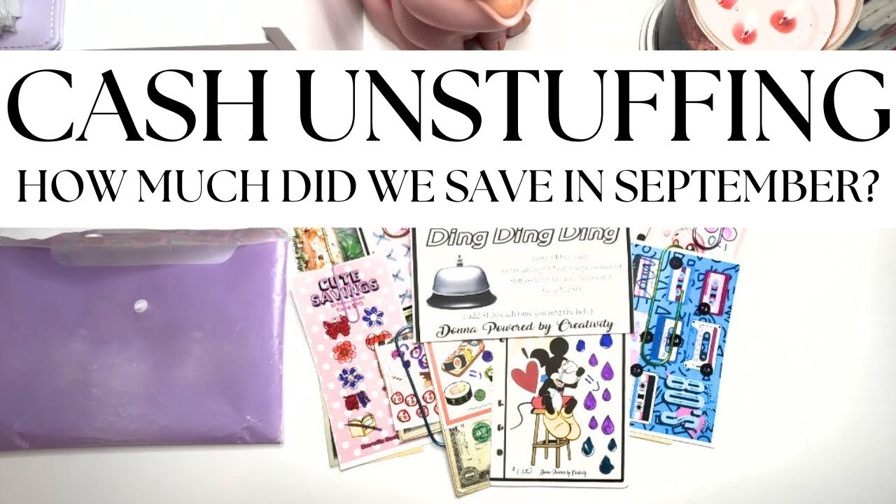CASH UNSTUFFING | HOW MUCH DID WE SAVE IN SEPTEMBER | #cashunstuffing #savingschallenges